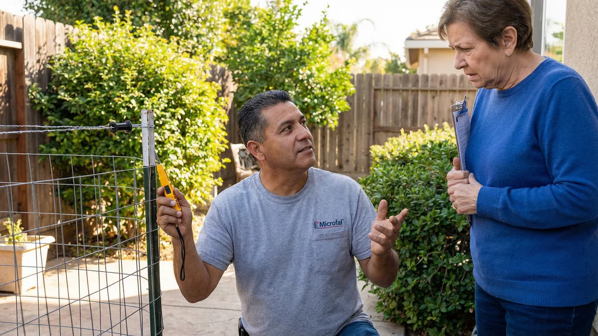 Cliente probando cerco