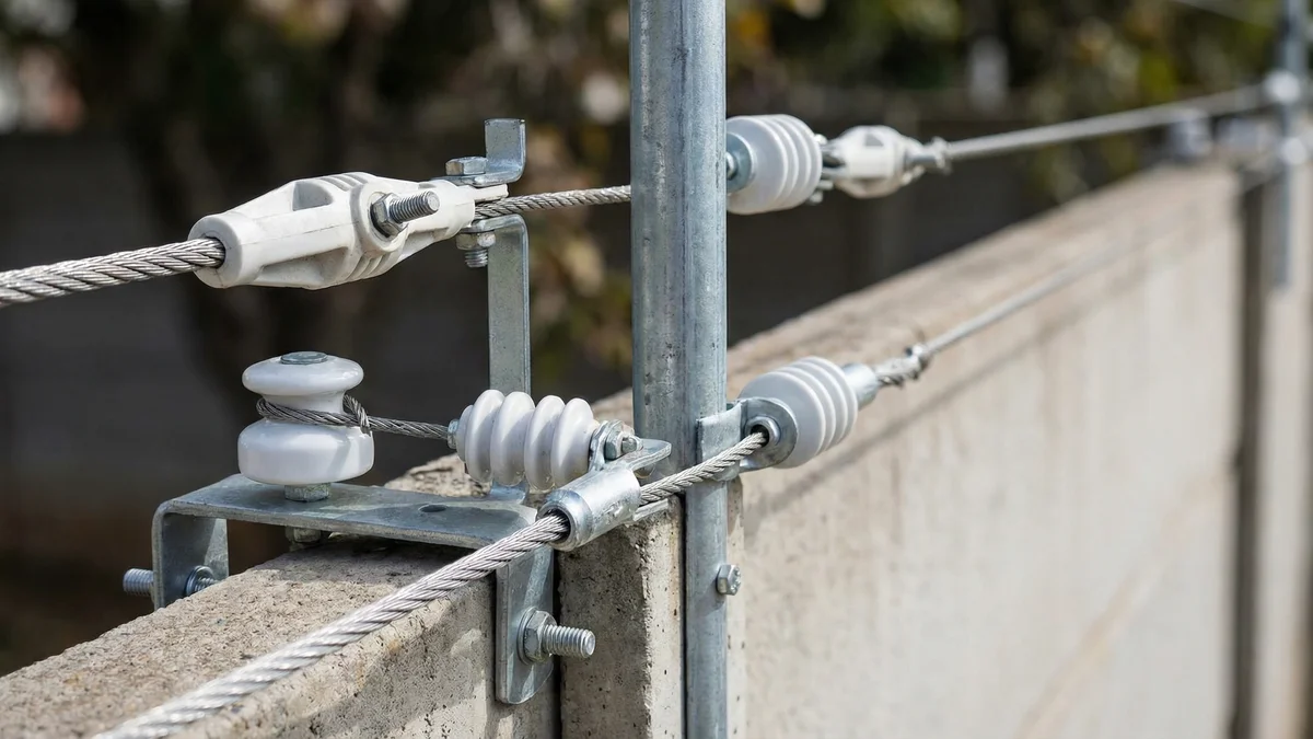 Detalle insuladores cerco