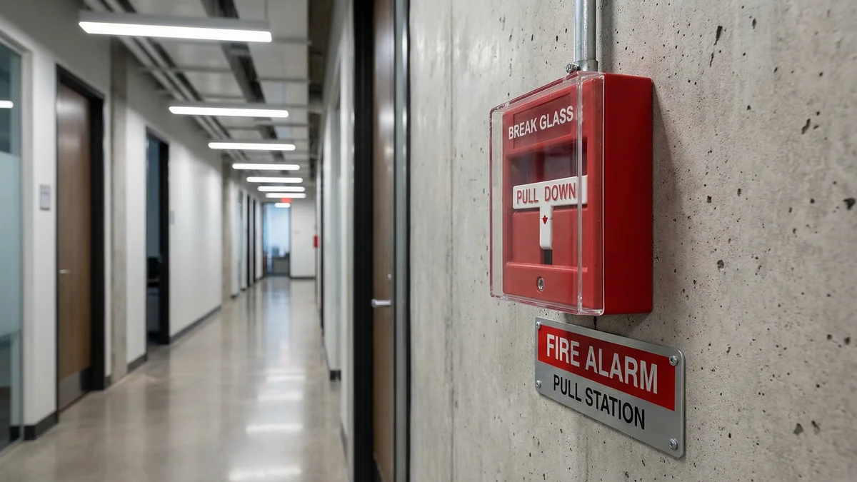 Pulsador manual alarma